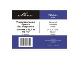 ALBEO Z90-24-1 Бумага универсальная, 90г/м2, 0.610x45.7м, втулка 50.8мм