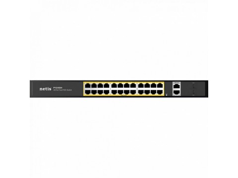 Коммутатор Netis P124GH, 24x10/100 LAN PoE, 2xGigabit Uplink, 2xSFP, 320W PoE