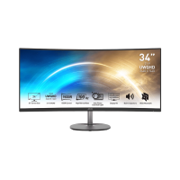 Монитор 34" MSI PRO MP341CQ VA 3440x1440 100Hz 1ms 3000:1 1500R 2xHDMI 1xDP 2x2W Black