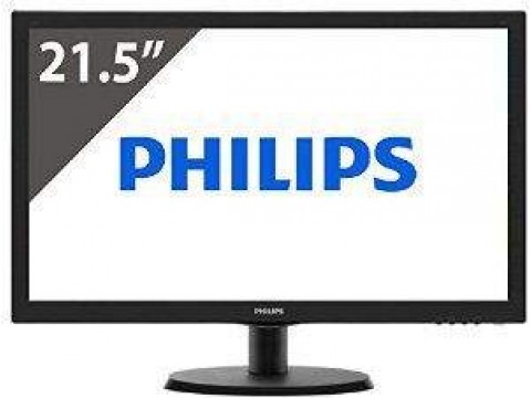 Монитор 21.5" PHILIPS 223V5LSB2/10 TFT 1xD-Sub W-LED 5мс 1920x1080 200кд/м2 600:1 Цвет:Черный