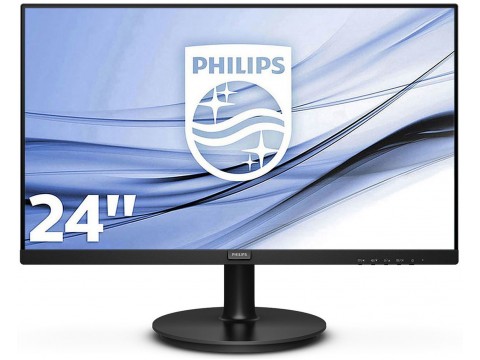 Монитор 23.8" PHILIPS 241V8L (00/01) VA 1920x1080 4мс 250кд/м 3000:1 VGA HDMI