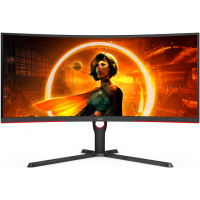 Игровой монитор AOC 34 CU34G3S/BK VA 3440x1440 165Hz 1ms 300cd/m2 Curved 1000R 3000:1 2xHDMI 2xDP