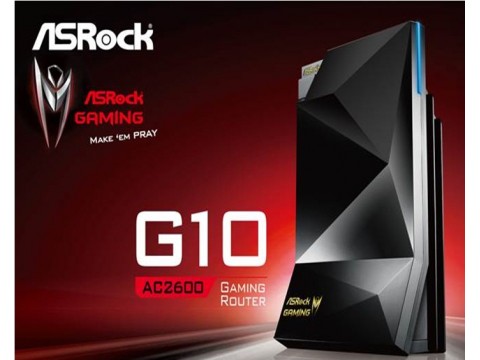 Игровой роутер ASRock G10 Gaming Router 802.11a 2.4GHz: 800Mbps 5GHz G10/RT/WH/EU/BLACK/ASR