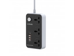 Сетевой фильтр LDNIO Universal SC3412 3 розетки 1*USB-C 12V-1.67A 3*USB 5V/3.4A Портов 2м