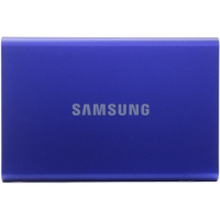 Внешний SSD Samsung T7 / 500Gb / USB 3.2 Gen.2 / 10Gbps / AES 256 / Синий