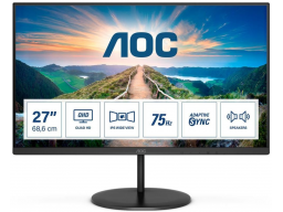 Монитор 27" AOC Q27V4EA IPS 2560x1440 75Hz 4ms 250cd/m 1000:1 HDMI DP 2x2W Черный