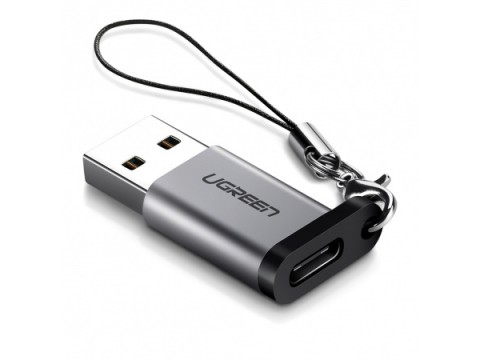 Адаптер UGREEN US276 USB 3.0-A to USB-C M/F, 50533, Gray