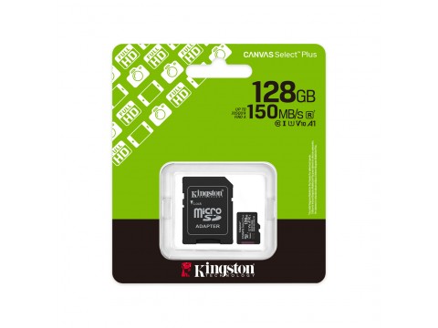 Карта памяти Kingston SDCS3/128GB Canvas Select Plus A1 U1 V10 128GB