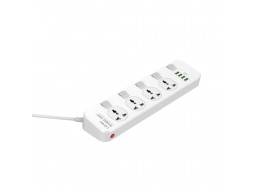 Сетевой фильтр LDNIO Universal SC4408 4 розетки 4*USB 5V/3.4A Портов 2 м