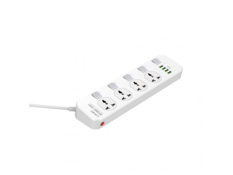 Сетевой фильтр LDNIO Universal SC4408 4 розетки 4*USB 5V/3.4A Портов 2 м