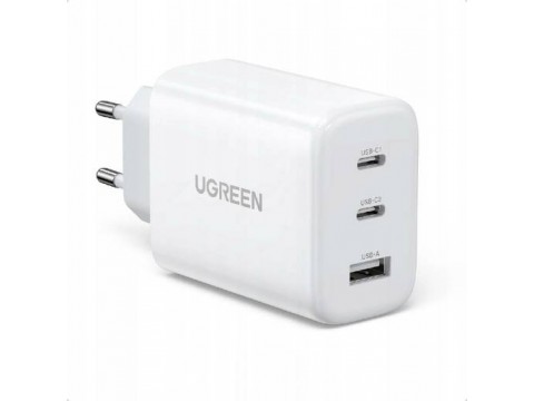 Зарядное устройство Ugreen CD275 90496 USB-A+2*USB-C 65W  GaN Tech Fast Charger