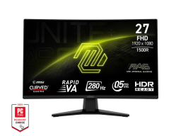Монитор 27" MSI MAG 274CXF Rapid VA 1920x1080 280Hz 1500R 0.5ms 300cd/m 4000:1 DP 2xHDMI Type-C