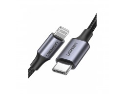 Интерфейсный кабель Ugreen US304/60759 Type-C на Lightning MFI 60W 1 м Чёрный