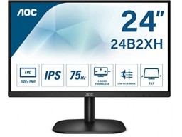 Монитор 23.8" AOC 24B2XH/EU IPS 1920x1080 75Hz 250кд/м2 4мс 1000:1 20млн:1 1xD-Sub 1xHDMI Black