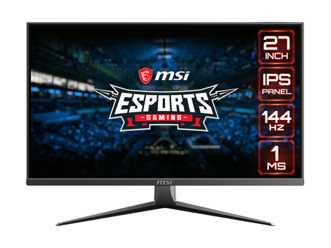 Монитор 27" MSI Optix MAG273 IPS 1920x1080 144HGz 1ms 250cd/m 1000:1 2xHDMI DP Black