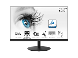 Монитор 23,8" MSI PRO MP242 IPS 1920x1080 75Hz 5ms 250cd/m 1000:1 100млн:1 1xD-Sub 1xHDMI Black