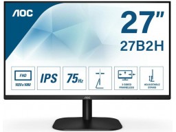 Монитор 27" AOC 27B2H/EU/01 IPS 1920x1080 75Hz 4ms 250 cd/m2 1000:1 HDMI VGA 178/178 Черный