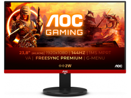 Монитор Игровой 23.8" AOC G2490VXA/01 VA 1920x1080 144Hz 350кд/м2 4мс 3000:1 DP HDMI Black/Red