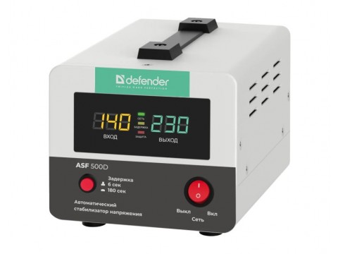 Стабилизатор напряжения Defender ASF 500D напольный 300Вт 1 розетка