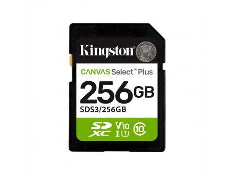 Карта памяти Kingston SDS3/256GB Canvas Select Plus C10 UHS-I U1 V10 256GB