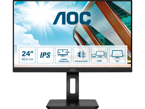 Монитор 23.8" AOC 24P2C IPS 1920x1080 75Hz 4ms 250cd/m 1000:1 HDMI DP 4xUSB 3.2 2x2W