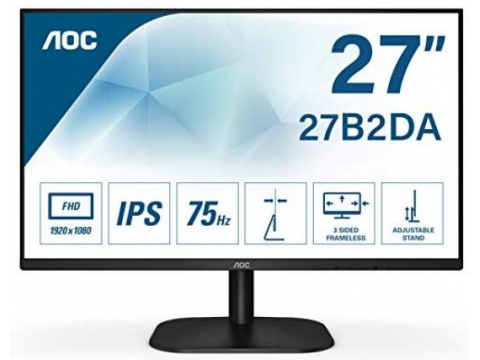 AOC 27 IPS 1080p 75Hz 4ms Monitor (27B2DA)