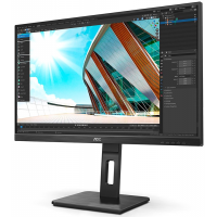 AOC 27P2Q 27 IPS FHD 75Гц 4мс 250кд/м² 1000:1 HDMI DP D-Sub DVI USB3.2 2x2Вт
