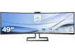 Монитор 48.8" PHILIPS 499P9H/00 VA 5120x1440 5мс 450кд/м2 3000:1 1xDP 2xHDMI 1xUSB-C 4xUSB3.0 Web