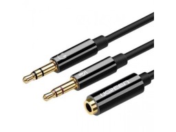 Аудиокабель Ugreen AV140 20898 Dual 3.5mm Male To 3.5mm Female Audio Cable Black