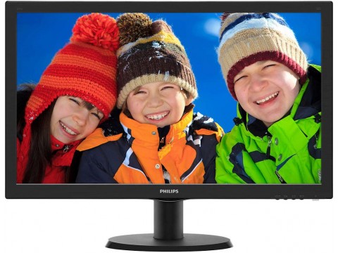 Монитор 23.6" PHILIPS 243V5QHABA/01 MVA FHD 8мс 250кдм 3000:1 1xD-Sub 1xDVI 1xHDMI Колонки