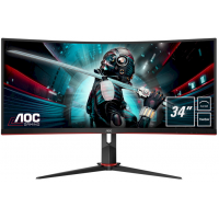 AOC Арена34 VA Изогнутый 3440x1440 100Гц 1мс 2xHDMI DP Черный