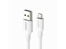 Кабель Ugreen US289 Micro USB Male To USB 2.0 A  Male Cable 2M (White), 60143