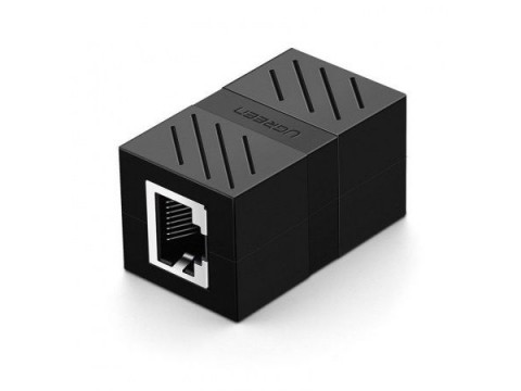 Разъем сетевой UGREEN RJ 45 Network Keystone Jack In-Line Coupler Female to Female 1pcs (Black) 20390