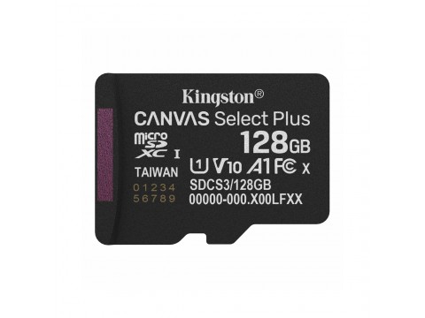 Карта памяти Kingston SDCS3/128GBSP Canvas Select Plus A1 U1 V10 128GB