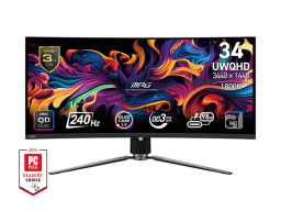 Монитор 34" MSI MPG 341CQPX QD-OLED 3440x1440 240Hz 1800R 0.03ms 1.5млн:1 2xHDMI 1xDP 4xUSB