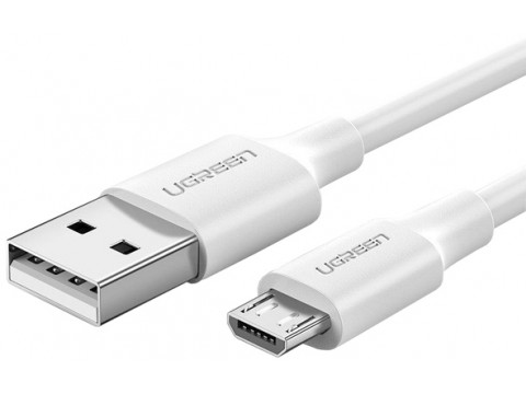 Кабель Ugreen US289 Micro USB Male To USB 2.0 A  Male Cable 1M (White), 60141