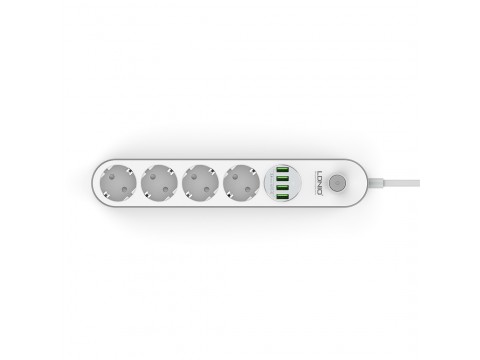 Сетевой фильтр LDNIO Universal SE4432 4 розетки 4*USB 5V/3.4A Порта 2м