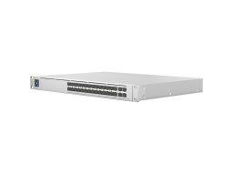 UBIQUITI Hi-Capacity Aggregation; (28) 10G SFP+ ports; (4) 25G SFP28 ports; DC power backup-ready; Layer 3 switching.