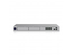Ubiquiti rack-mount Cloud Gateway with 10 Gbps performance, multi-WAN load balancing, and two NVR drive bays designed for large-scale, multi-application UniFi sites