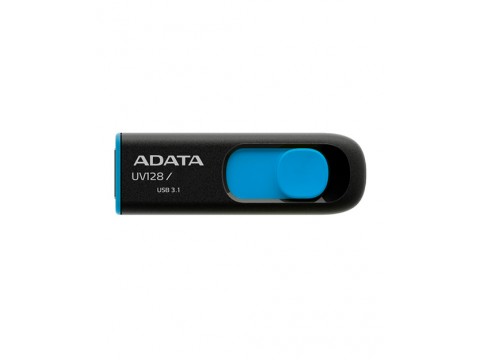 ADATA UV128, 32GB, UFD 3.1, Black/blue (AUV128-32G-RBE)