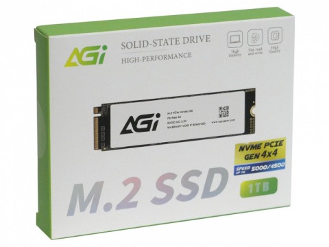 Твердотельный накопитель AGI AI818, 1Tb PCIe Gen4, Read 4700Mb/s, Write 2800Mb/s, Retail