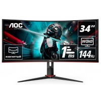 AOC 34 Игровой Монитор CU34G2X/BK/01 VA 3440x1440 144Hz 300cd/m2 Изогнутый 3000:1 1мс 2xHDMI 2xDP