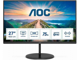 AOC Визион 27 U27V4EA 4K IPS 60Hz 4ms 350cd/m² 1000:1 2xHDMI DP 2x2W Чёрный