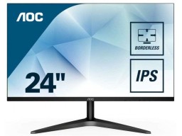 AOC Монитор 23.6 MVA 1920x1080 5мс 250кд/м2 3000:1 D-Sub HDMI 24B1H