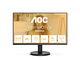 AOC Визион 24B3HMA2 – 23.8", IPS, FHD, 100Hz, 1ms, 250cd/m², 4000:1, VGA, HDMI, 2x2W, Чёрный