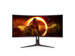 AOC Игровой Изогнутый Монитор 34 CU34G2X/BK/01 VA 3440x1440 144Гц 1мс 2xHDMI 2xDP 300cd/m2