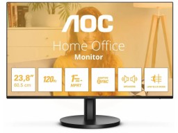 Монитор AOC 24B3QA2/01 IPS 23.8" 16:9 FHD(1920x1080x120Hz),300cd/m2,1500:1,20M:1,178/178,4ms,DP,VGA,HDMI,2x2W,Black