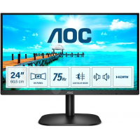 AOC Черный Монитор 23.8 VA 75Гц 4мс FHD HDMI DVI 2Втx2