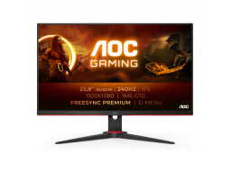 AOC Игровой Монитор 23.8 24G2ZE/BK, IPS, 240Гц, 0.5мс, 1920x1080, Черно-красный
