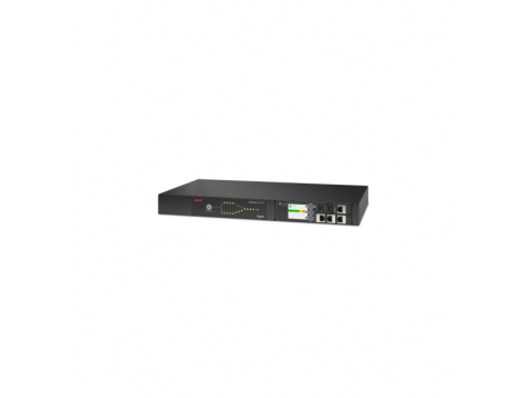 APC NetShelter Rack Automatic Transfer Switch, 1U, 16A, 230V, 2 C20 IN, 8 C13, 1 C19 OUT, 50/60Hz